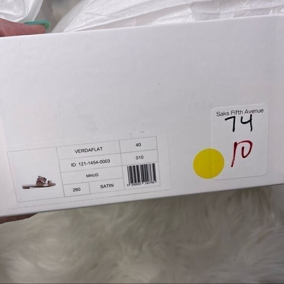 Manolo Blahnik Beige/Nude Rhinestone Verda Flat Sandal EU 40 - Picture 7 of 11